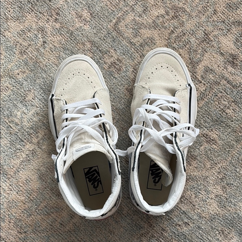 Vans White High-Top Sneakers Size 8.5